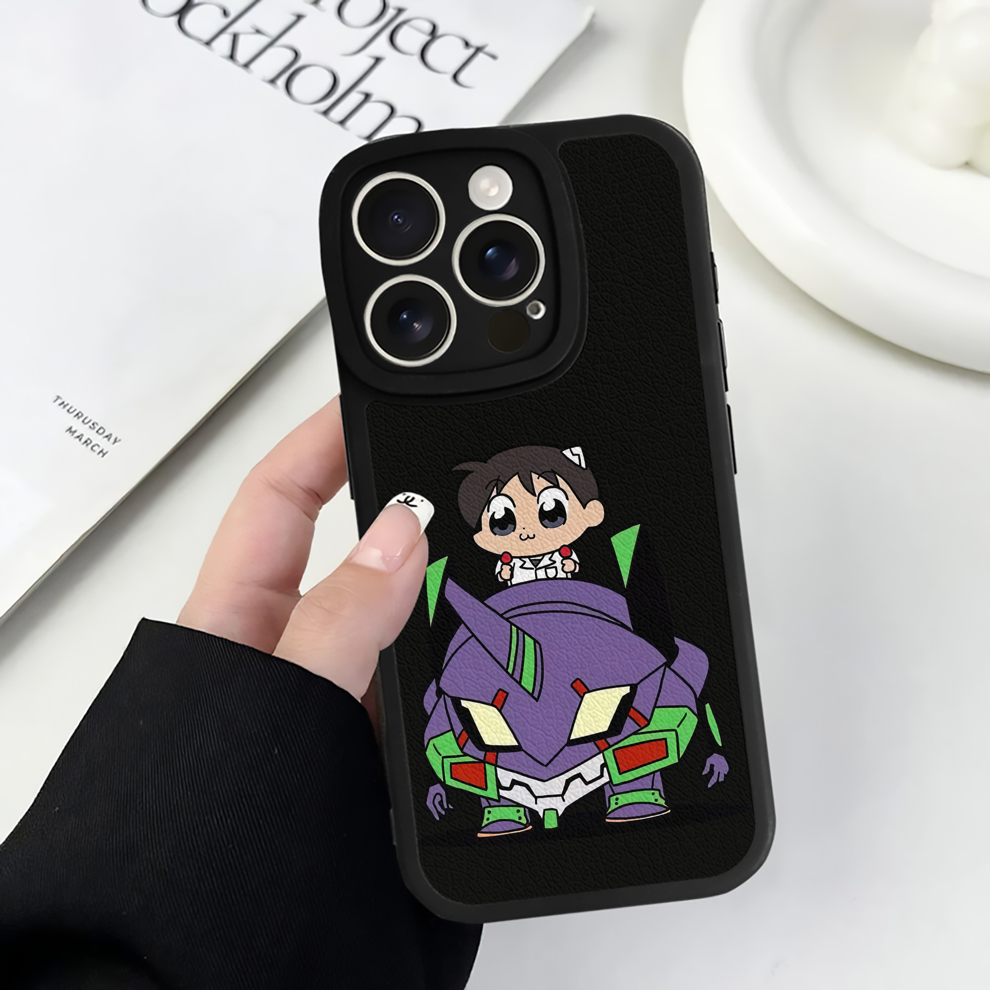 （画像用） EVA 新世紀エヴァンゲリオン 【iPhone 16シリーズ対応】シリコンスマホケース（レザー調） 材質：シリコン